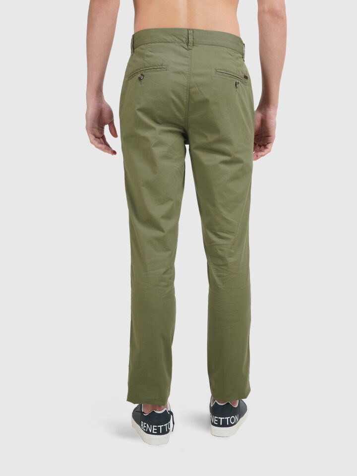 Slim fit twill trousers image number 3